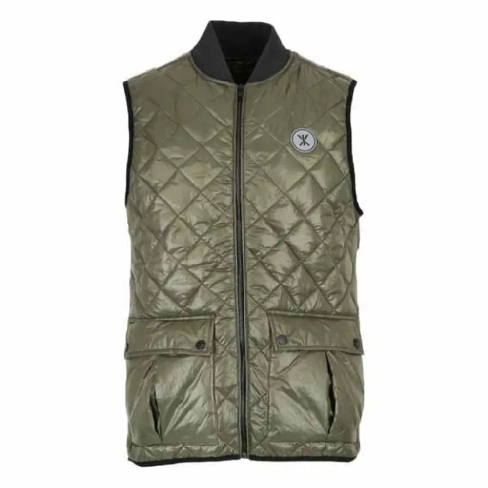 Onepiece Champ Quilted Vest Olive Green Unisex Men’s S Puffer Snap Pocket